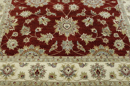 Traditional Agra Zigler Wool Hand Knotted Rug 6X9 - w20125