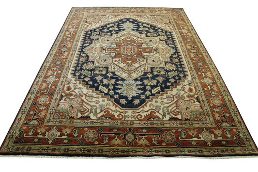 Traditional Antique Sherapi Wool Hand Knotted Rug 6X9 - w20097