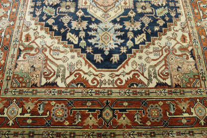 Traditional Antique Sherapi Wool Hand Knotted Rug 6X9 - w20097