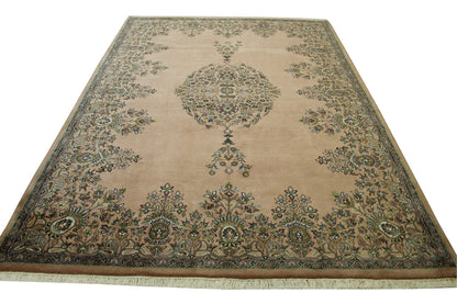 Tribal Abusson Wool Hand Knotted Rug 6X9 - w2235
