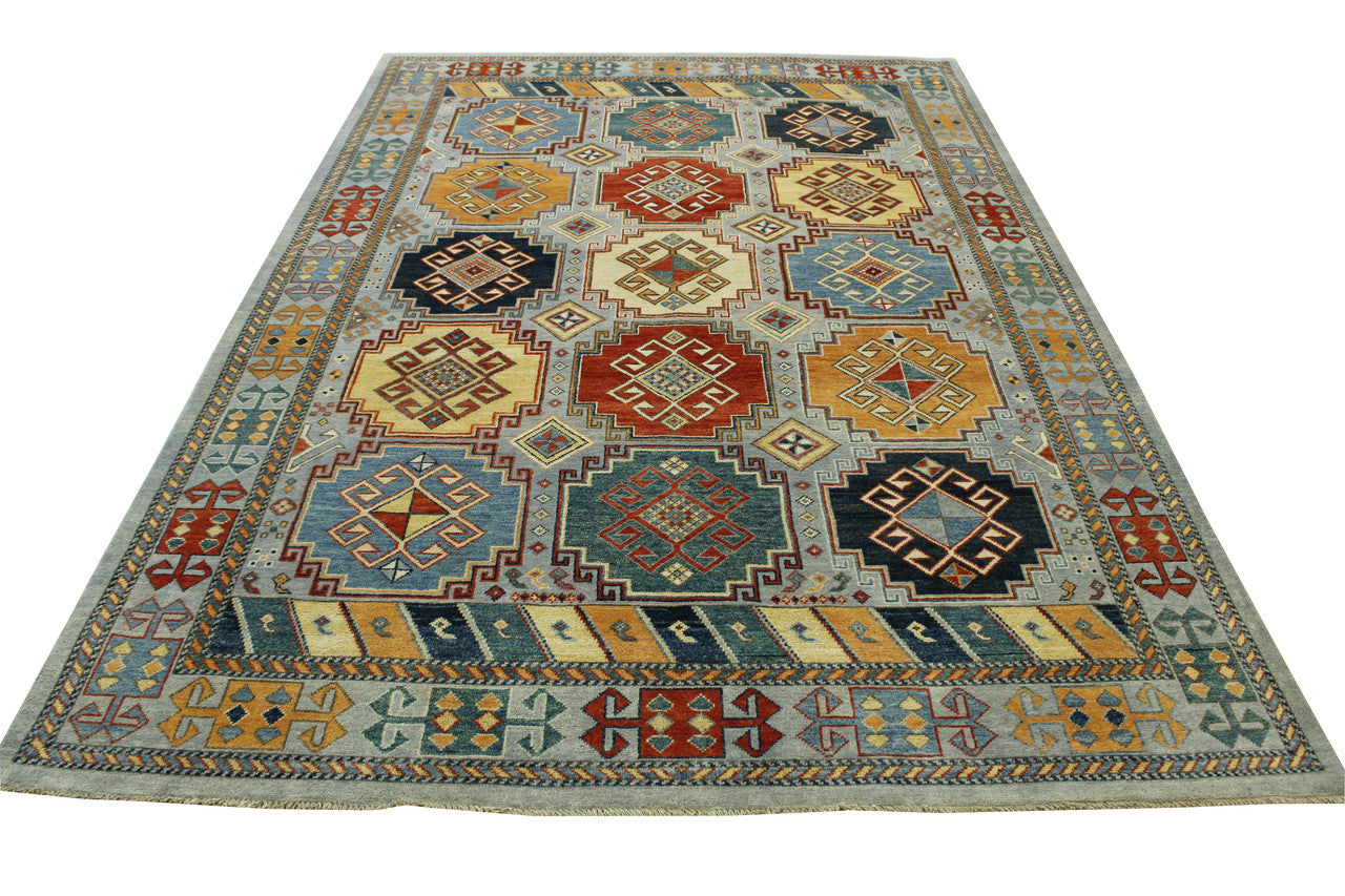 Traditional Khorzin Wool Hand Knotted Rug 6X9 - b-134