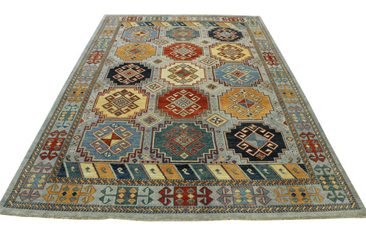 Traditional Khorzin Wool Hand Knotted Rug 6X9 - b-134