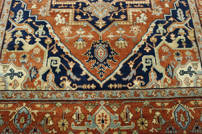 Traditional Antique Sherapi Wool Hand Knotted Rug 6X9 - W20101
