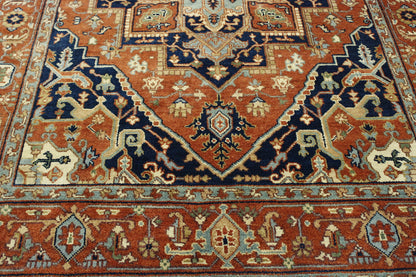 Traditional Antique Sherapi Wool Hand Knotted Rug 6X9 - W20101
