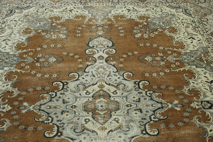 Tribal Vintage Tabriz Wool Hand Knotted Rug 6X9 - w2232