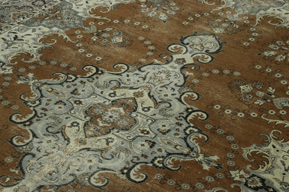 Tribal Vintage Tabriz Wool Hand Knotted Rug 6X9 - w2232