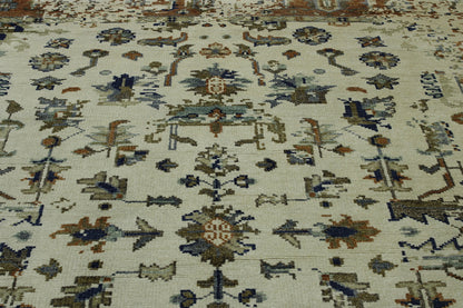 Traditional Broken Design Wool Hand Knotted Rug 6X9 - w2248