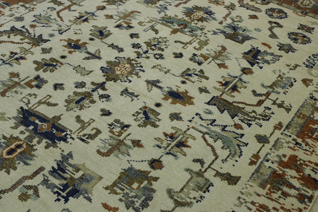 Traditional Broken Design Wool Hand Knotted Rug 6X9 - w2248