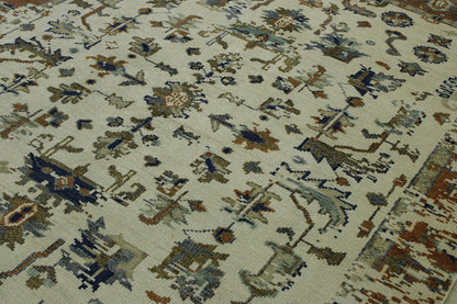 Traditional Broken Design Wool Hand Knotted Rug 6X9 - w2248