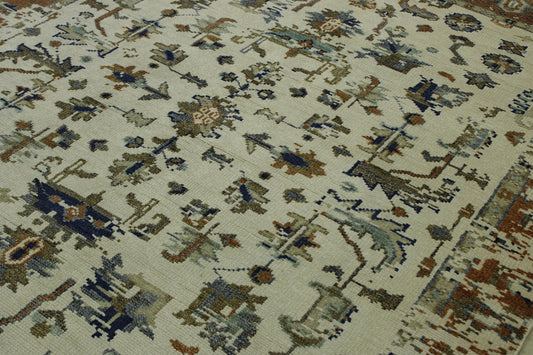 Traditional Broken Design Wool Hand Knotted Rug 6X9 - w2248