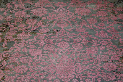 Transitional Broken Design Wool/silk Hand Knotted Rug 6X9 - w2231