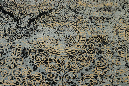 Transitional Broken Design Wool/silk Hand Knotted Rug 6X9 - w2229