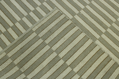 Modern Flatweave Stipes Design Wool Hand Knotted Rug 6X9 - w20041