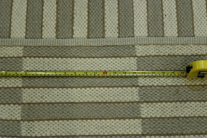 Modern Flatweave Stipes Design Wool Hand Knotted Rug 6X9 - w20041