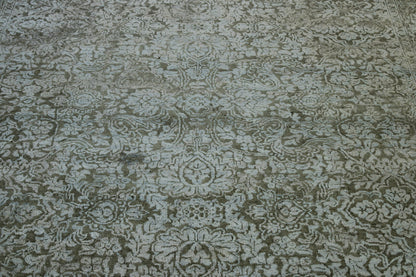 Transitional Abstract Broken Design Wool/silk Hand Knotted Rug 6X9 - w1199