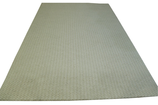Modern Braided Plain Design Wool Hand Knotted Rug 6X9 - w3065