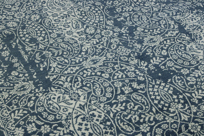 Transitional Abstract Broken Design Wool/silk Hand Knotted Rug 6X9 - w20166