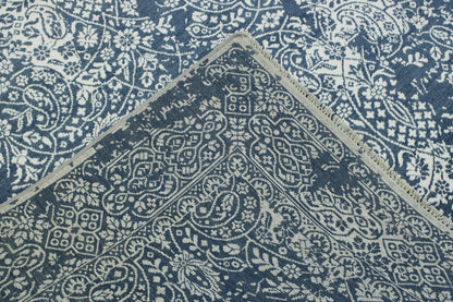 Transitional Abstract Broken Design Wool/silk Hand Knotted Rug 6X9 - w20166