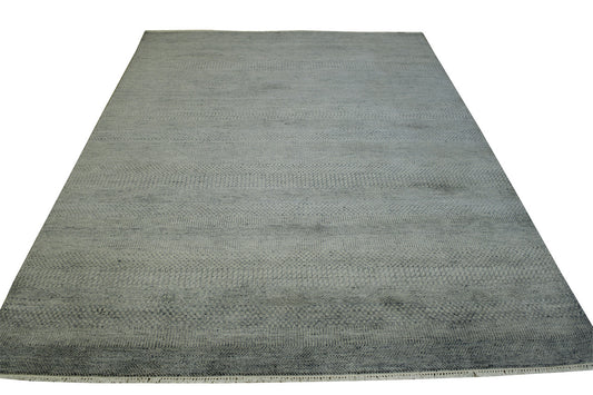 Modern Grass Design Wool/silk Hand Knotted Rug 6X9 - W2080