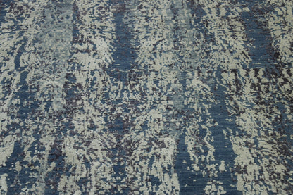 Modern Abstract Ikat Design Wool/silk Hand Knotted Rug 6X9 - W2230