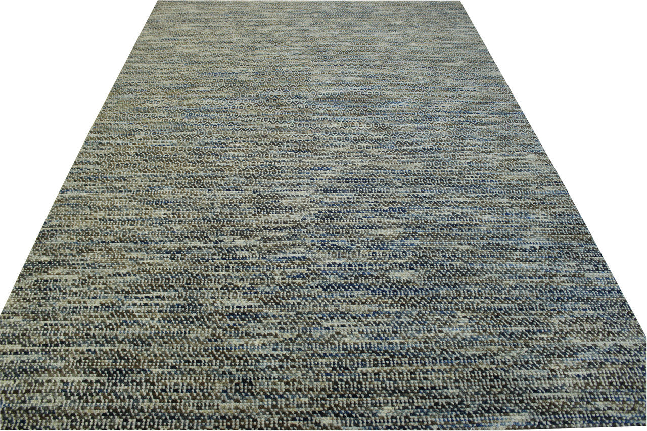 Modern Grass Design Wool Hand Knotted Rug 6X9 - W2164