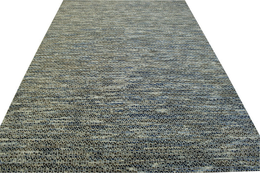 Modern Grass Design Wool Hand Knotted Rug 6X9 - W2164
