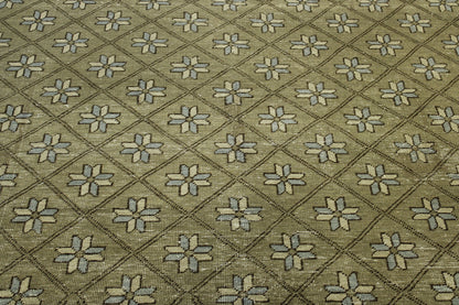 Tribal Flower Kerman Wool Hand Knotted Rug 6X9 - w2239
