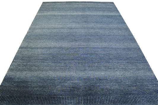 Modern Grass Design Wool/silk Hand Knotted Rug 6X9 - w2081