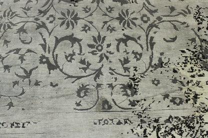 Transitional Broken Floral Design Wool/silk Hand Knotted Rug 6X9 - w2233