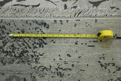 Transitional Broken Floral Design Wool/silk Hand Knotted Rug 6X9 - w2233
