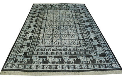 Tribal Sumack Wedding Design Wool/silk Hand Knotted Rug 6X9 - w2221