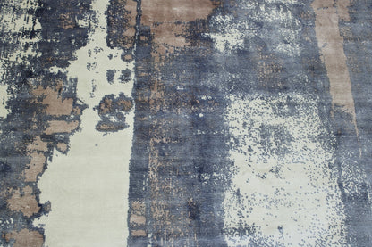 Modern Abstract Design Viscose Hand loom Rug 5.0X8.0 - w5126