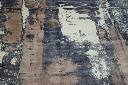 Modern Abstract Design Viscose Hand loom Rug 5.0X8.0 - w5126