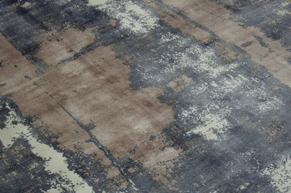 Modern Abstract Design Viscose Hand loom Rug 5.0X8.0 - w5126