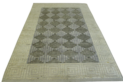 Modern Sumack weave Wool Hand Knotted Rug 5.0X8.0 - w20042