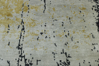 Modern Abstract Design Viscose Hand knotted Rug 5.0X8.0 - w2338