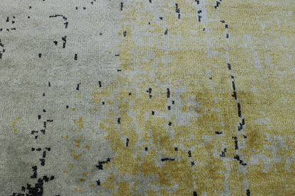 Modern Abstract Design Viscose Hand knotted Rug 5.0X8.0 - w2338
