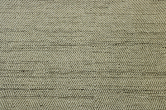 Modern Natural Lowpile Wool Hand Knotted Rug 5.0X8.0 - w3061