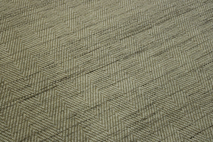 Modern Natural Lowpile Wool Hand Knotted Rug 5.0X8.0 - w3061