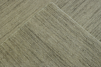 Modern Natural Lowpile Wool Hand Knotted Rug 5.0X8.0 - w3061