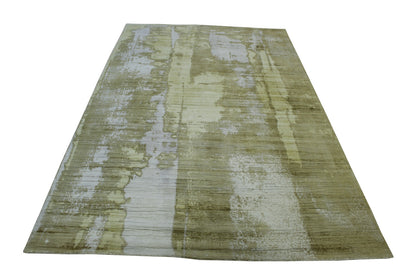 Modern Abstract Design Viscose Hand Loom Rug 5.0X8.0 - w2057