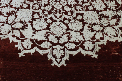 Modern Vintage Star Design Wool/silk Hand Knotted Rug 5.0X8.0 - w2267