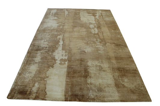 Modern Abstract Design Viscose Hand Loom Rug 5.0X8.0 - w2056