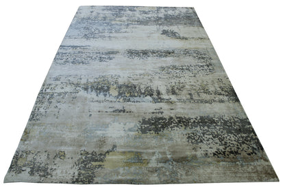 Modern Abstract Design Viscose Hand Loom Rug 5.0X8.0 - w5128