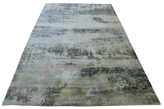 Modern Abstract Design Viscose Hand Loom Rug 5.0X8.0 - w5128