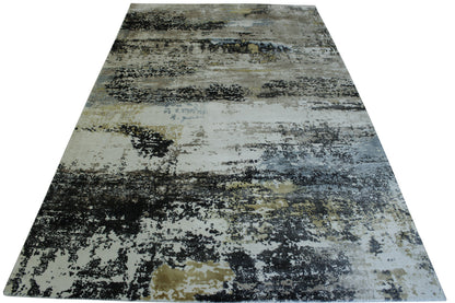 Modern Abstract Design Viscose Hand Loom Rug 5.0X8.0 - w5128