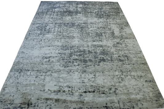 Modern Abstract Design Viscose Hand Loom Rug 5.0X8.0 - w5129
