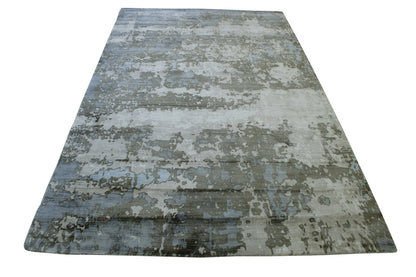 Modern Abstract Design Viscose Hand Loom Rug 5.0X8.0 - w5131