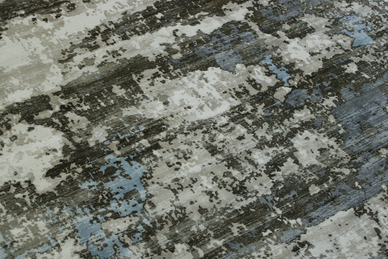 Modern Abstract Design Viscose Hand Loom Rug 5.0X8.0 - w5131