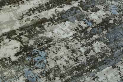 Modern Abstract Design Viscose Hand Loom Rug 5.0X8.0 - w5131